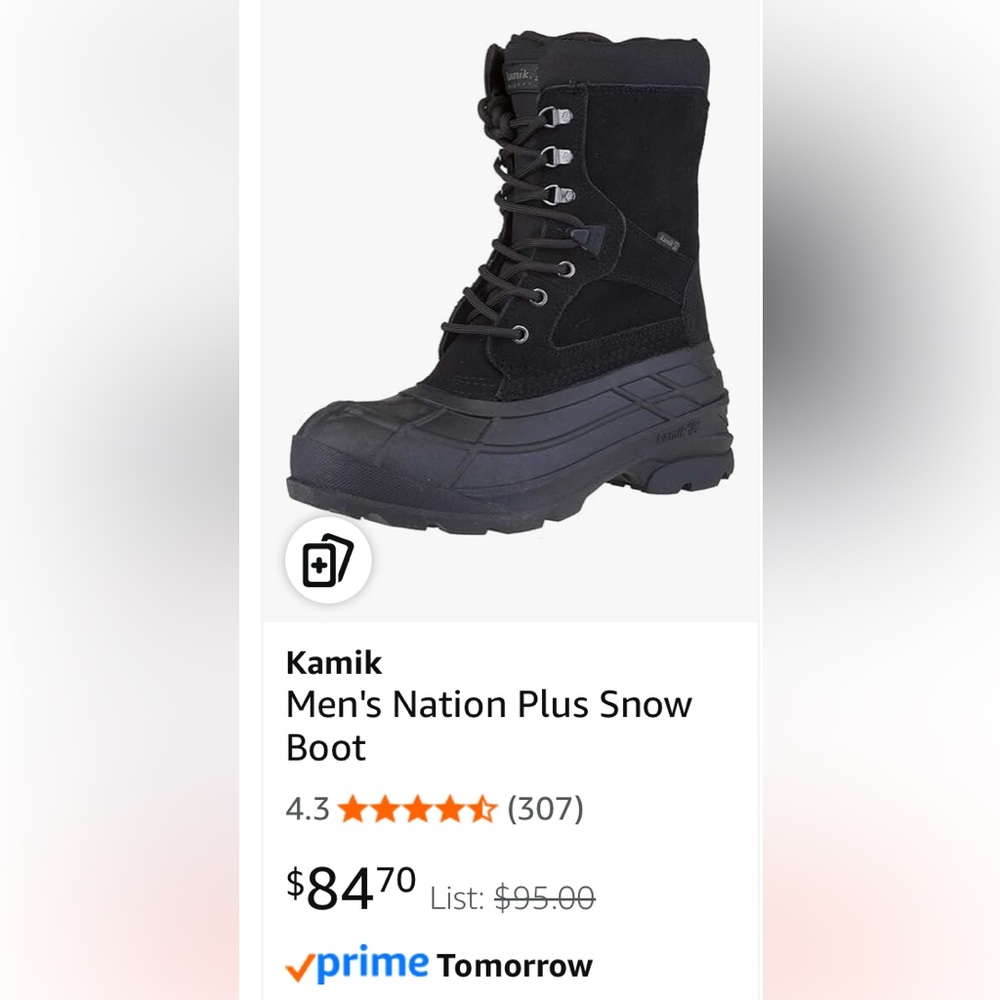 Kamik Men's Nation plus Snow Shoe - size 12 - Picture 10 of 10